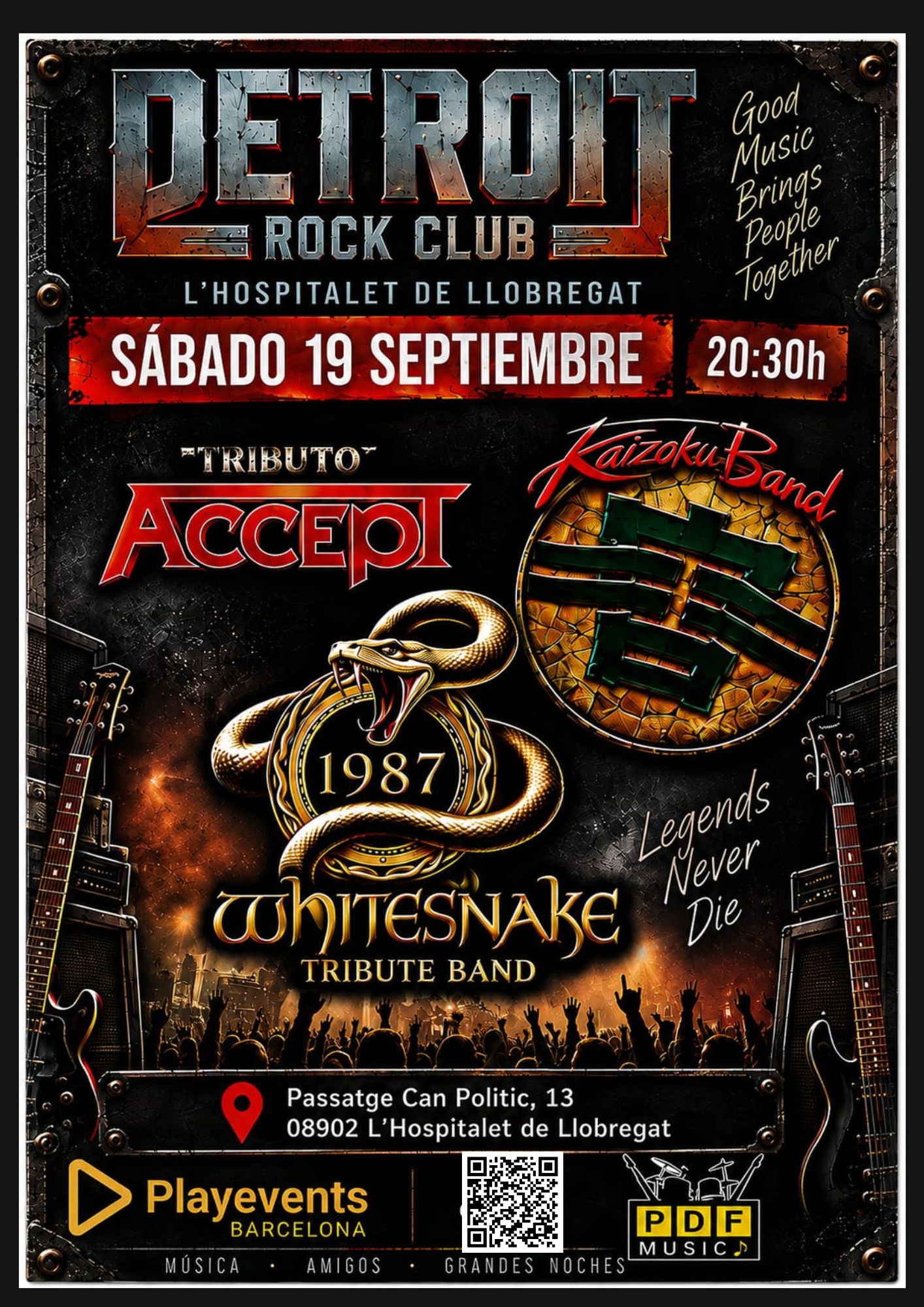 Sabado 19/9 DETROIT ROCK CLUB – DOUBLE TRIBUTE SHOWDOWN 