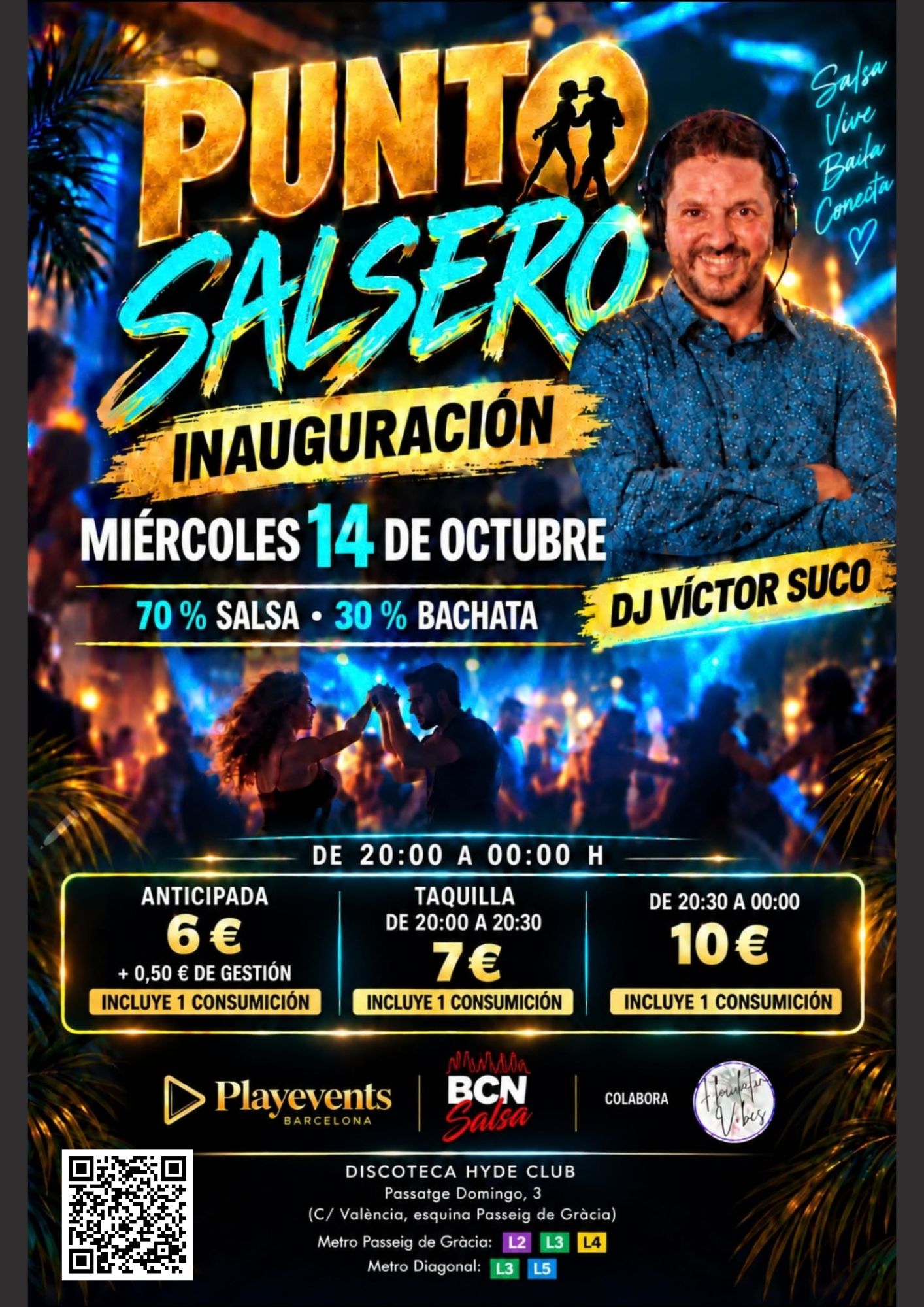 14/10 INAUGURACIÓN PUNTO SALSERO EN HYDE CLUB 