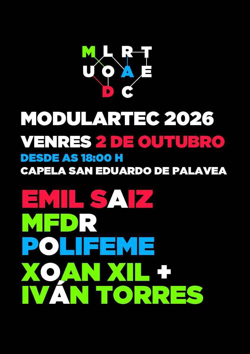 Cartel oficial de la jornada del viernes 2 de octubre de Modulartec 2026.